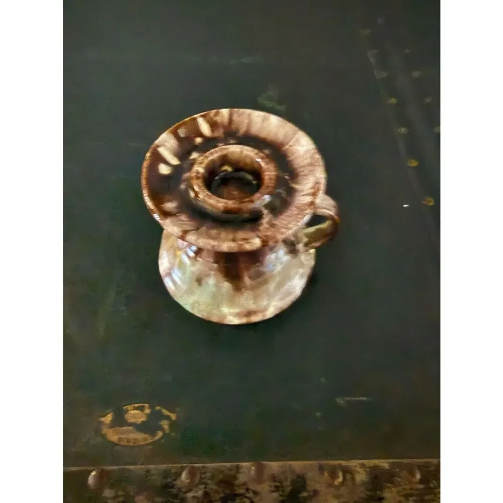 Vintage Bay Keramik German Drip Glaze One Candlestick
